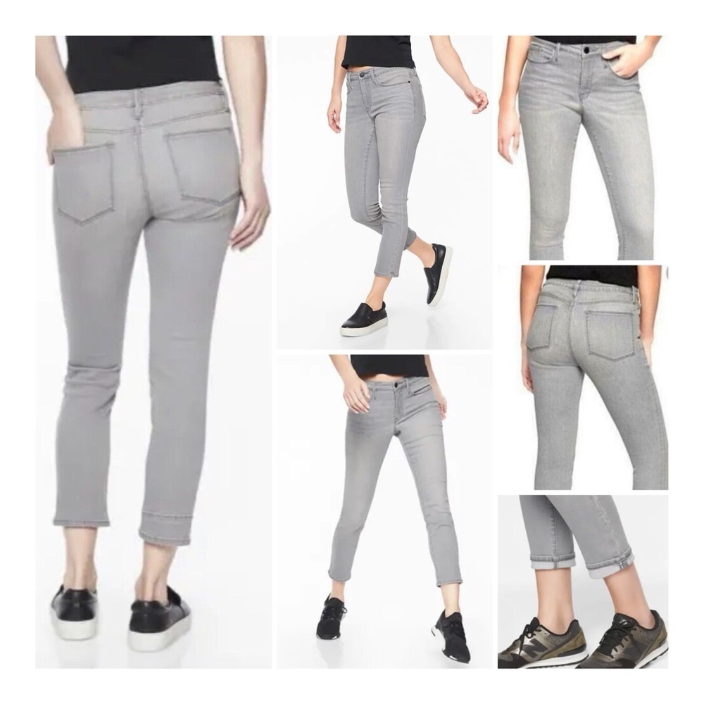 ATHLETA Sculptek Skinny Crop Jeans - Kenai Wash